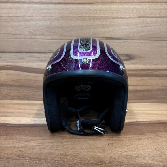 Custom paint open face metal flake helmet size L - Picture 5 of 8